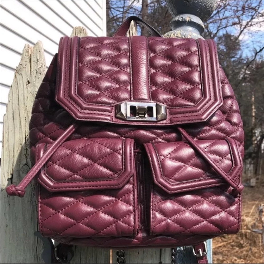 Rebecca mink off quilted backpack